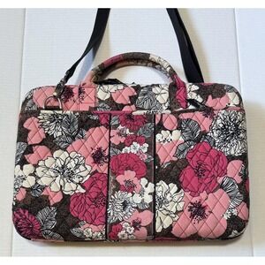 VERA BRADLEY - Mocha Rouge Hard Case Laptop Computer Bag Briefcase - Size‎ 11x16